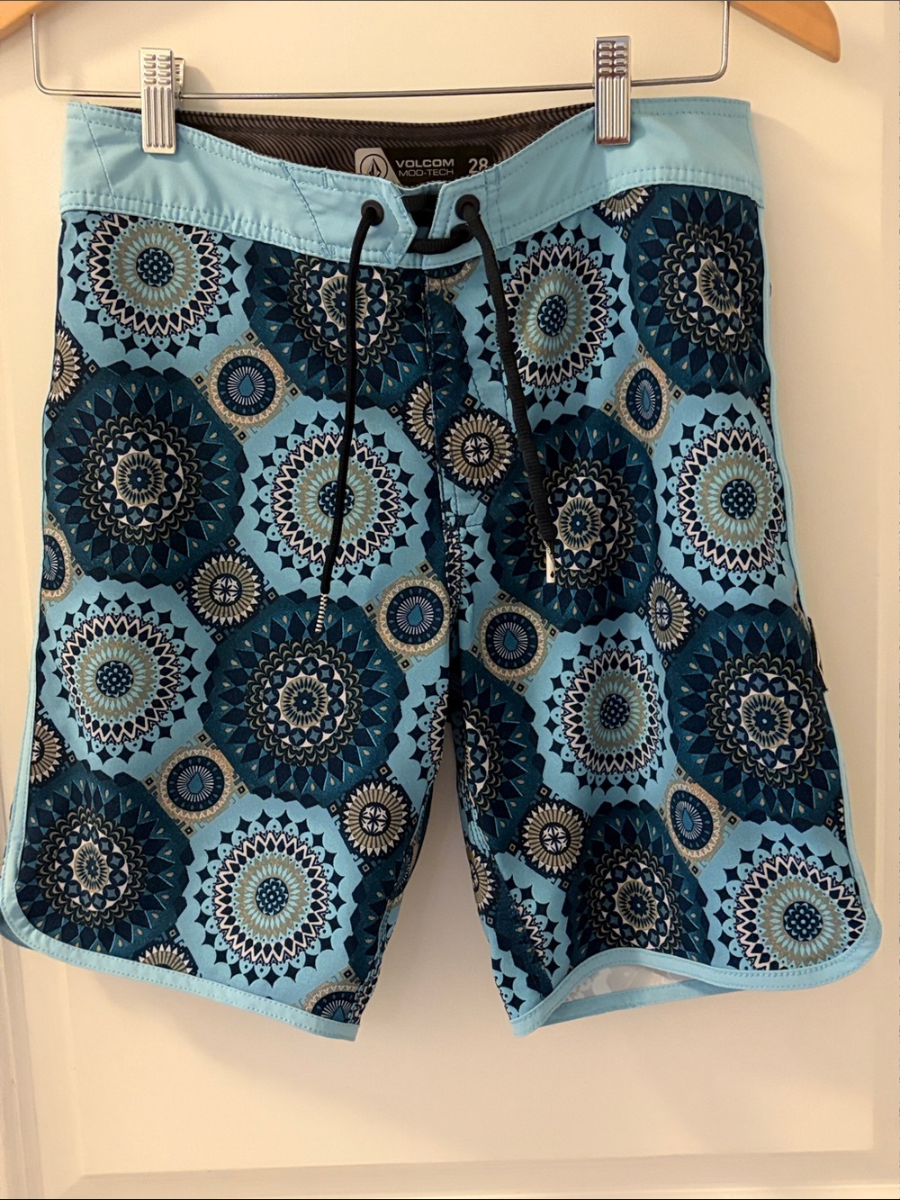Volcom Boy’s Blue Mandala Print Swim Trunks